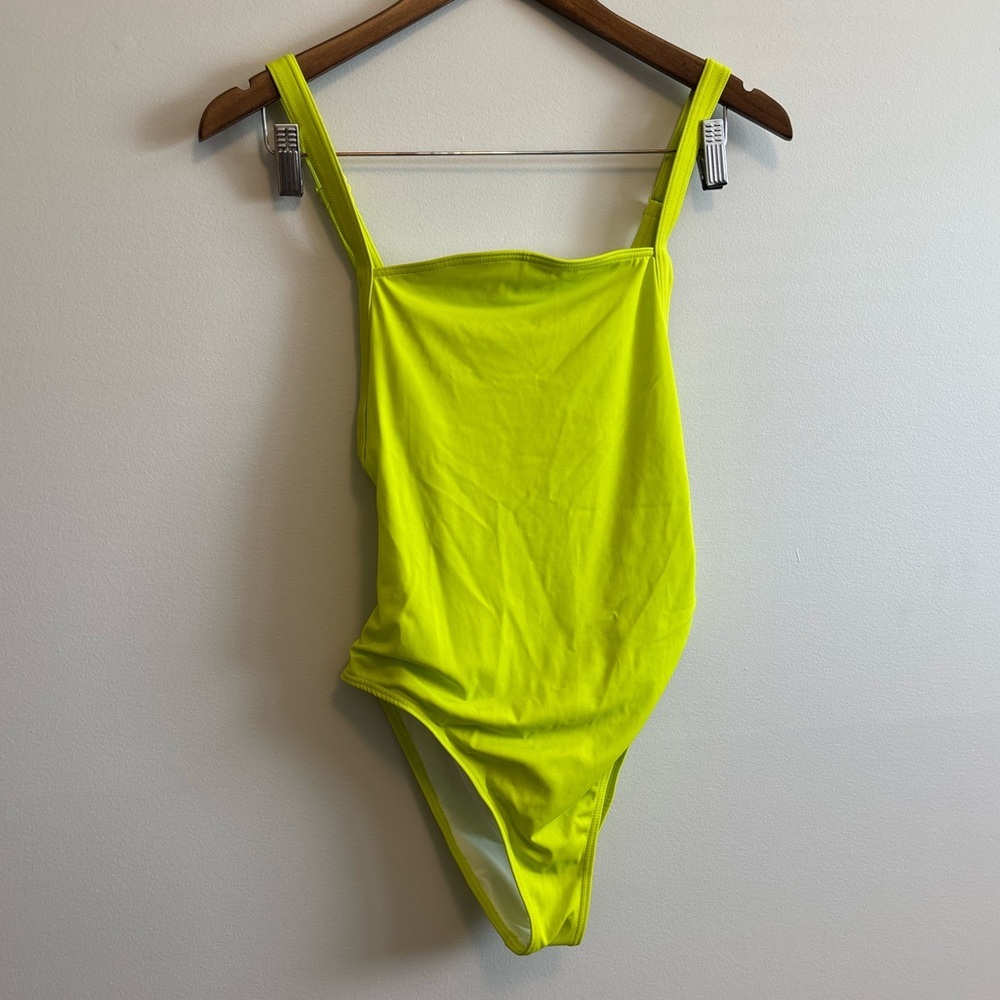 Neon Yellow One-Piece Swim Suit - Women's Swim